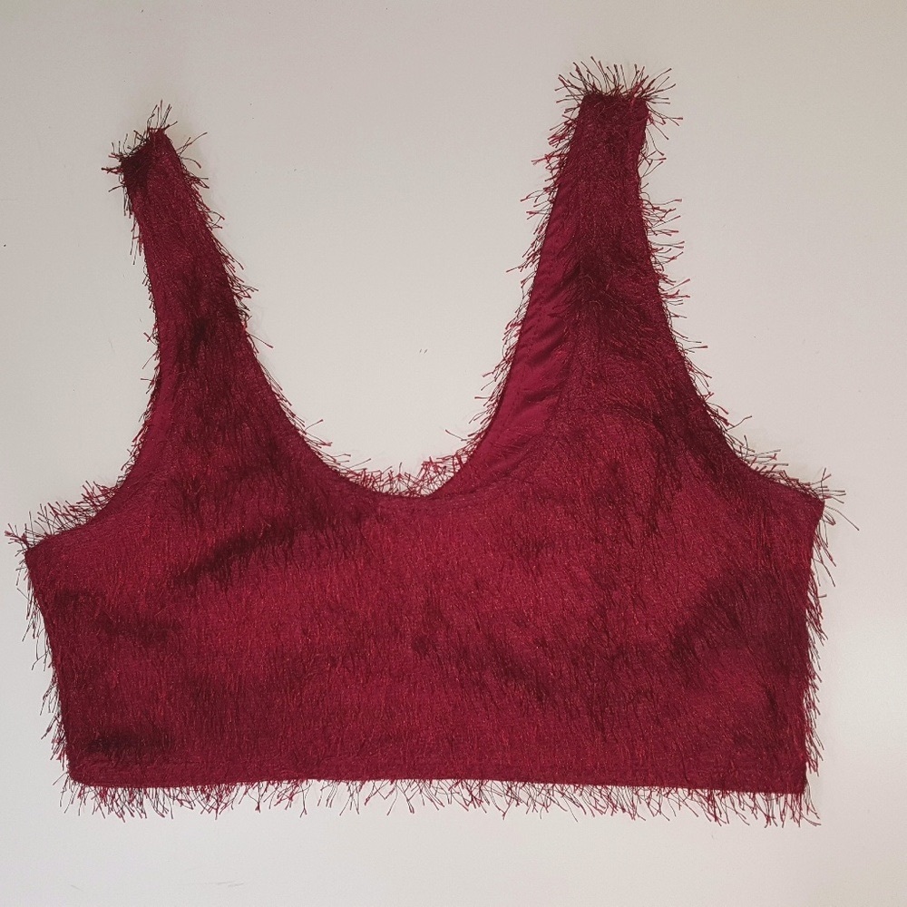 Fringe crop tank top NWT
